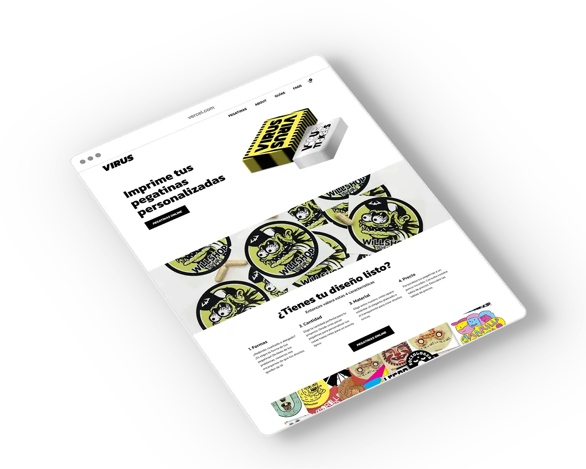 Pagina web pegatinas